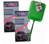 4 parfums anti-tabac pour voiture + 1 tapette à mouches télescopique | 3 couleurs aléatoires, sans câbles ni piles, réglable 29-75 cm, parfum pour voiture