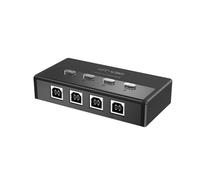 4 partage d ' imprimante d ' ordinateur centre USB 2.0 mince avec affichage de l ' état immédiat des LED rapide de fichiers outil d ' organisation de bureau connecteur d ' imprimante USB partagé