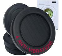 4 Patins Support Anti Vibrations Pour Machine à Laver - Antidérapant Compatible Avec Tous les Appareils - Cale Amortisseur