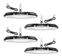 4 PC 150W UFO LED Lights Projecteur,Spot intérieur 22500lm 6000k Froid Blanc, LED High Bay Light ip65 imperméable