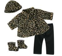 4 Pc Lot vêtements de poupée, Teamson Kids, Brun, 22 X 18 X 7