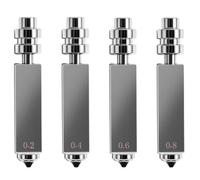 4 Pcs 0.2mm-0.8mm Buses Acier Trempé Intégré for Anycubic Imprimantes 3D, High Flow Haute Vitesse Throat Tube Hot End for Kobra X Quick-Swap Imprimante 3D Accessoires