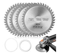 4 Pcs 115mm Disque pour Meuleuse d'Angle, Disque Meuleuse pour scie circulaire à bois, Disques 40 dents en carbure pour Céramique, alésage de 22,23 mm, pour Porcelaine, Pierre, Béton et Carrelage