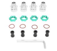 4 PCS 12 mm à 17 mm Roue en Aluminium Hex HUB Adaptateur de Conversion Extension, Adaptateur Hex RC en Alliage en Aluminium pour Les Voitures 1/10 RC (Green)