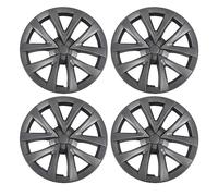 4 Pcs 18in Bouchon De Moyeu De Roue Automobile Moyeu De Roue Entièrement Wrap Jante Protecteur Remplacement pour Modèle 3 2017 à 2023 (Gris)