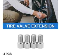4 Pcs 19Mm Pneu Valve Rallonge Universel Nickelé Plaqué 180 Degrés Pneu Valve Tige Rallonge Pour Voiture Moto Vr Camion Vélo
