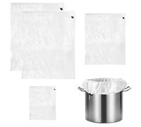 4 PCS 200 Mesh 45 x 60cm Sac Filtre pour Brassage de Bière Sac a Lait Vegetal Réutilisables en Maille Poche Filtrante Avec Cordon Tissu Passoire Filtre de Brassage pour Vin Bière, Jus, Lait de Soja
