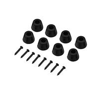4 pcs 30x20mm pieds de cône d'ampoule de guitare en caoutchouc tampons en caoutchouc noir base anti-vibration avec vis