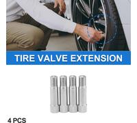 4 Pcs 38Mm Pneu Valve Rallonge Universel Nickelé Plaqué 180 Degrés Pneu Valve Tige Rallonge Pour Voiture Moto Vr Camion Vélo
