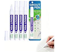 4 PCS 8ml Stylo Joint Carrelage Blanc pour Sols et Murs | Marqueur pour Joints de Carrelage Imperméable, Rénovateur de Coulis pour Salle de Bain et Cuisine, Peinture Réparation Rapide