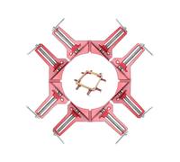 4 PCS 90 Degree Right Angle Clamp, Adjustable Woodworking Angle Clamp Set Suitable for Various Projects, Woodworking Angle Clamps