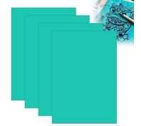 4 Pcs A4 Kit Linogravure Plaque Linogravure, Plaques de Linoléum,Vert | Kit de Linogravure DIY, Plaques en caoutchouc souple, pour création de tampons, gravure, 29,5x21x3 mm