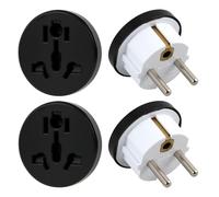 4 PCS Adaptateur Prise Anglaise vers France, UK to EU Adapter Universel pour USA, UK, Chine et Suisse, Stecker Adapter Compact 2500W, Plug Adapter Sécurisé pour Voyage et Maison