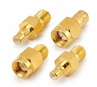 4 Pcs adaptateurs d'antenne d'autoradio DAB, Kit Adaptateur Antenne Dab, SMA vers connecteur SMB, Pour Autoradio DAB/FM, Câble Antenne 4G Lte, Facile À Installer, Aucune Soudure Requise.