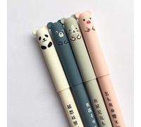 4 Pcs Animaux Gel Pen Encre Gel Pen Effaçable Pig Panda Souris Ours Pen Kawaii Pen Pour L'école, De Bureau, Papeterie