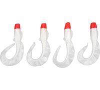 4 PCs Appât de pêche Appât de simulation en PVC réaliste pour bass d'eau douce -Mandarin Rouge Blanc