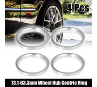 4 Pcs Bague de Centrage Jante 73.1mm à 63.3mm Universel Voiture Hub Centrique Anneaux Argenté