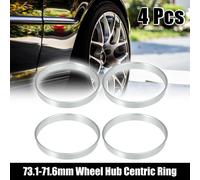 4 Pcs Bague de Centrage Jante 73.1mm à 71.6mm Universel Voiture Hub Centric Rings Ton Argenté
