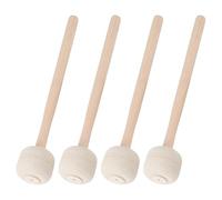 4 PCS Baguette de Tambour,Baguette Tambour avec Feutre De Laine Head,Tambour Maillets Percussion Fanfare Accessoires