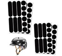 4 pcs Bande reflechissante Casque Moto, Adhésives Réfléchissantes Autocollants Rétro Réfléchissants, Haute Visibilité Nocturne Adhésifs de Sécurité, pour Casque Moto, Vélo, Noir