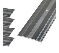 4 Pcs Bandes de Seuil de Porte en Aluminium, Barre de Transition de Sol de 6 cm de large, Séparateur Plat for le Traitement des Joints de Sol(Gray,47x2.4inch/120x6cm)