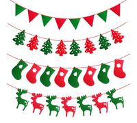 4 Pcs Bannière de Noël, Banderole du Jour de Noël, Fanions de Noëls, pour Décorations Joyeux Decoration Noëls Vitre