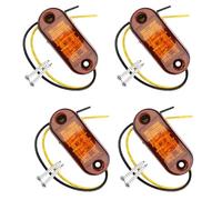 4 PCS Blanc IP65 12 V/24 V Ovale LED latérales Feux, Ovale Avant et Arrière, Feu de Position pour Camion, Remorque, Van, Caravane, Bus,LED Feux de Marquage Latéral, Haute Visibilité et Étanchéit