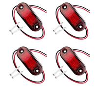4 PCS Blanc IP65 12 V/24 V Ovale LED latérales Feux, Ovale Avant et Arrière, Feu de Position pour Camion, Remorque, Van, Caravane, Bus,LED Feux de Marquage Latéral, Haute Visibilité et Étanchéit