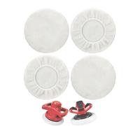 4 Pcs Bonnet de polissage, Bonnet de polissage, Pour Lustreuse Polisseuse Voiture Einhell CE-CB 18/254 Li & Einhell CC-PO 90, Laine d'Agneau Pad Polissage, Pour 220-250 mm Polisseuse Orbitale Voiture