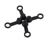 4 Pcs Bouchon de Mamelon de Frein, Keenso 8mm Housse de Protection Vis Graisse Capuchon de Protection Moto De Frein Noir en Caoutchouc