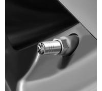 4 Pcs Bouchon Valve Pneu Voiture pour Alfa Romeo Giulia Stelvio Mito Giulietta tonale Alfa 4C Disco, Aluminium Capuchon Antipoussière Une Pression Stable des Pneus,Silver-A