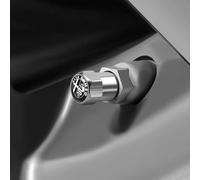 4 Pcs Bouchon Valve Pneu Voiture pour Alfa Romeo Giulia Stelvio Mito Giulietta tonale Alfa 4C Disco, Aluminium Capuchon Antipoussière Une Pression Stable des Pneus,Silver-C