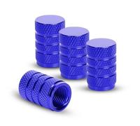 4 Pcs Bouchons de Valve de Pneu pour Jeep Wagoneer S 2025, Couvercles de Valve en Alliage avec Joint en Caoutchouc Anti-Fuite, Bouchons Antipoussière Robustes,Normal-Blue