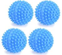4 pcs. Boules de linge réutilisables, Boules de sèche-linge, Anti-enroulement, Améliorez votre pouvoir de nettoyage en machine, Attrapeur de peluches, Multicolore, Souple, Antistatique, Plastique