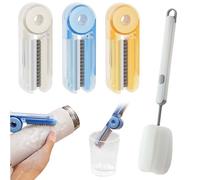 4 Pcs Brosse de Nettoyage, Brosse Multifonction 4 en 1, Brosse de Nettoyage pour Petites Crevasses, Brosse de Nettoyage des Bouteilles d'eau, pour Biberon Bouteille Vin Carafe Thermos Bouteille Vin