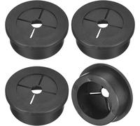 4 Pcs Cable Tidy for Cord,28 mm Flexible Rubber Desktop Cable Grommets Hole Cover for Desk Computer Cable Organizer,Black