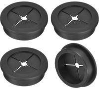 4 Pcs Cable Tidy for Cord,40 mm Flexible Rubber Desktop Cable Grommets Hole Cover for Desk Computer Cable Organizer,Black