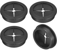 4 Pcs Cable Tidy for Cord,45 mm Flexible Rubber Desktop Cable Grommets Hole Cover for Desk Computer Cable Organizer,Black