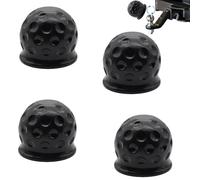 4 PCS Cache Boule Attelage Protège,50mm Cache Boule Attelage,Couverture À Boule D'attelage Remorque,Voiture Capuchon De Protection De Boule d'attache Remorque,pour Voitures Camions VéHicules Remorques