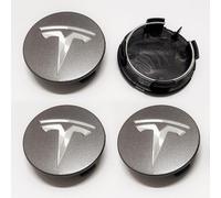 4 pcs Cache Moyeu pour Tesla Model 3 2020-2024 56mm Capuchon Central Modification Enjoliveur Centre de Jante Capuchons Plastique ABS Cache-Moyeu,E