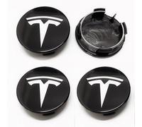 DADYM 4 pcs Cache Moyeu pour Tesla Model 3 2020-2024 56mm Capuchon Central Modification Enjoliveur Centre de Jante Capuchons Plastique ABS Cache-Moyeu,A