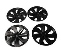 4 Pcs Cache - Moyeux De Roue 19 Pouces, Style Symétrique Noir Mat, Enjoliveur pour Jante Complète - Protection Renforcée, Matériau ABS Résistant, Installation Facile