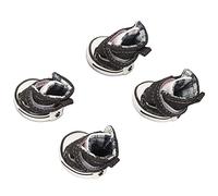 4 Pcs Canvas Puppy Shoes, Pet Dog Canvas Sport Shoes, All Seasons Breathable Slip Resistant Dog Protector with Hook and Loop Fasteners for Small Dogs Like Chihuahua Poodle Pug (Tapez 2)