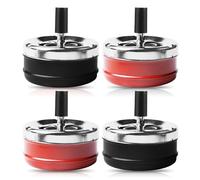 4 pcs Cendrier Fermé À Fonction Pivotante, Cendrier Rotatif Moderne, Cendrier Tournant, Cendrier Pivotant En Chrome, Cendrier À Vent Avec Couvercle, Cendrier Vertical Pour L'intérieur Et L'extérieur