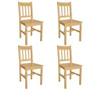 vidaXL Chaises de salle à manger 241515 – Lot de 4, Bois naturel