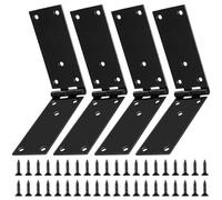 4 Pcs Charnière de Caisse, Charnière de Portes en Bois, Charnières de Porte pour Meubles, Charnières Pliante pour Boîtes Pliantes, Bande de Caisse, Bois Armoires Placard (200 x 45 mm)