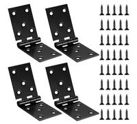 4 Pcs Charnière de Caisse, Charnière de Portes en Bois, Charnières de Porte pour Meubles, Charnières Pliante pour Boîtes Pliantes, Bande de Caisse, Bois Armoires Placard (100 x 35 mm)