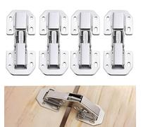 4 Pcs Charnière Porte Placard, 104 X 44mm Charnière Invisible, Charniere Meuble Paumelle Universelle,Convient Pour La Cuisine, La Chambre À Coucher, L'armoire De Lit, Diverses Armoires