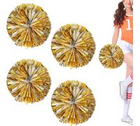 4 Pcs Cheer Leader Poms Pom Girl Sportive Acclamation De L'équipe Vive Le Bal Accessoires Cheerleading Sports Jeux Equipe Pompons Pom-Pom Girl Enfants Jeux Boules Poms Pom D'encouragement L'esprit