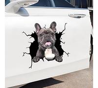 4 PCS Chien Autocollants De Voiture, 3D Labrador Stickers Voiture Autocollants Personnalisés Drôle Bouledogue Français Autocollants De Voiture Réaliste Chien Vinyle Autocollant De Fenêtre-30cmx30cm